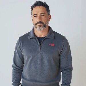 North Face men’s steel blue 1/4 zip pullover sizeL